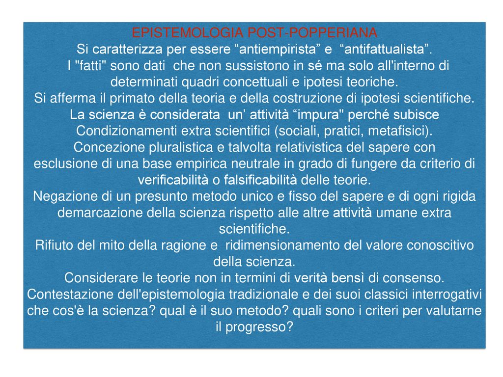 Modulo Di Filosofia Della Scienza Ppt Scaricare